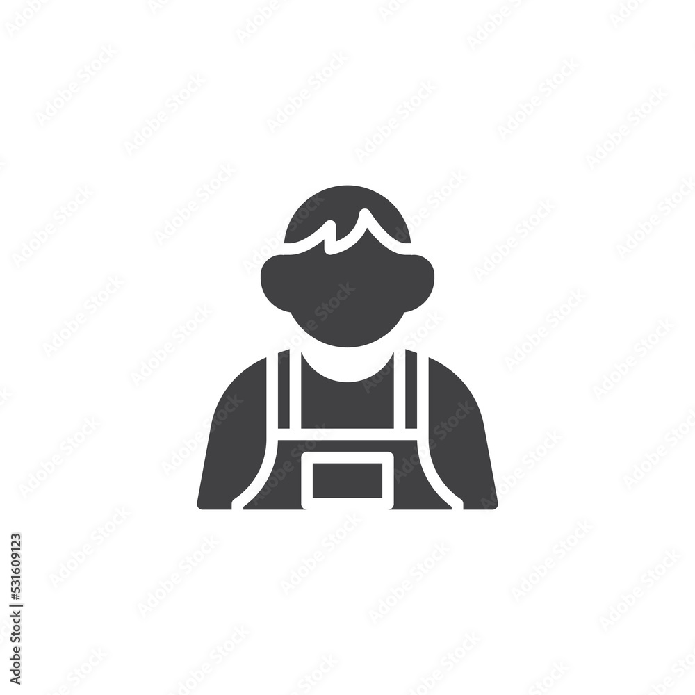 Naklejka premium Repair Service Man vector icon.