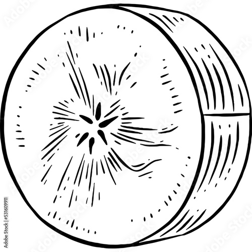 Hand drawn Banana Sketch Illustration