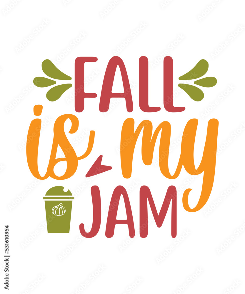 Naklejka premium Fall SVG, Autumn SVG File, Pumpkin SVG File, Seasonal, Cricut, Silhouette, Cut Files, Digital, Instant Download, Fall SVG Bundle DXF, PNG jpeg, Fall Farmhouse Autumn Clipart, Harvest Quotes
