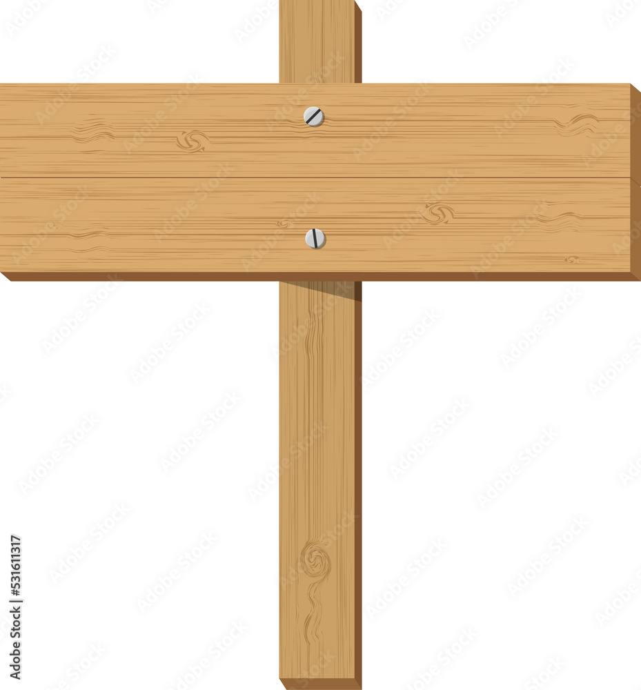 Fototapeta premium Empty direction blank on wooden signboard.