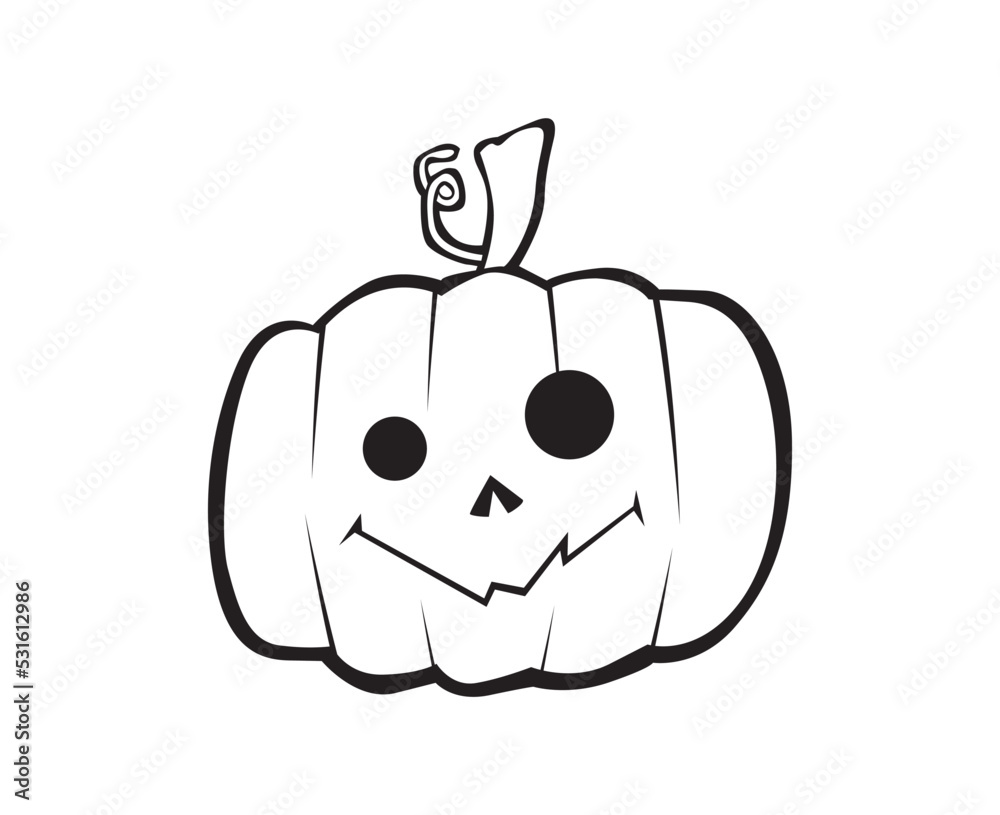 Obraz premium jack o lantern lineart
