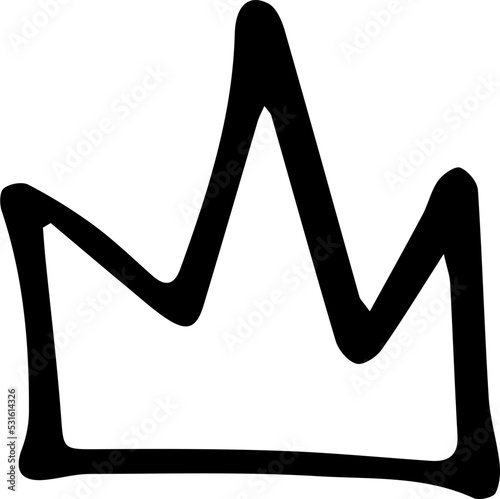 crown vector design illustration isolated on transparent background 