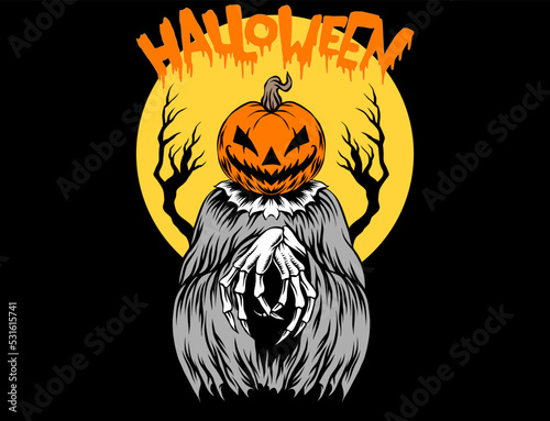 halloween pumpkin tshirt design