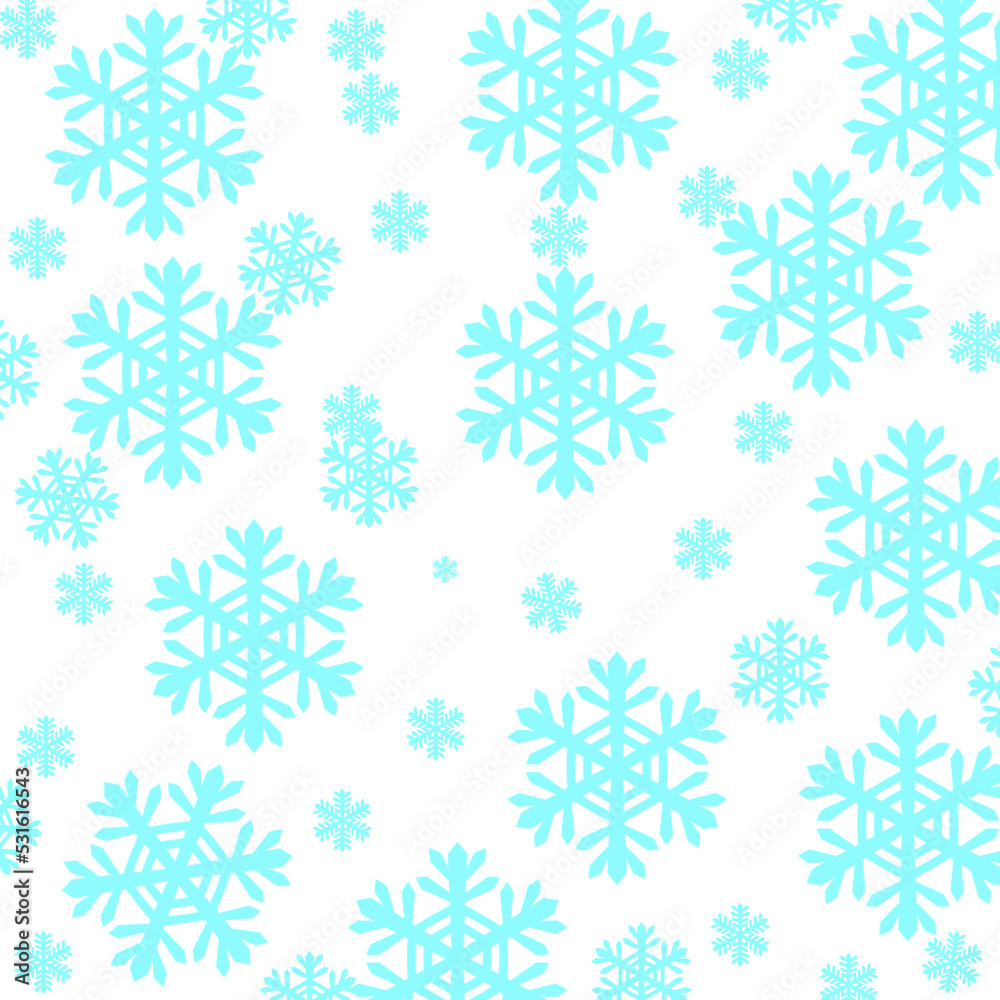 Blue snowflakes 