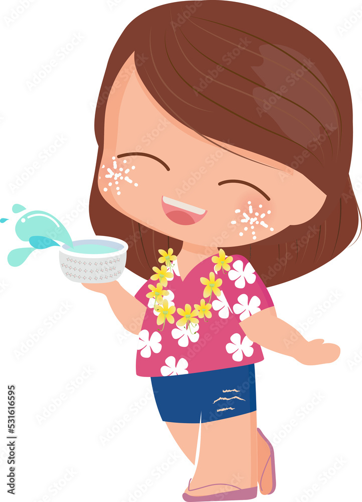 happy Thai couple enjoy Songkran festival water happy Thai couple enjoy Songkran festival water