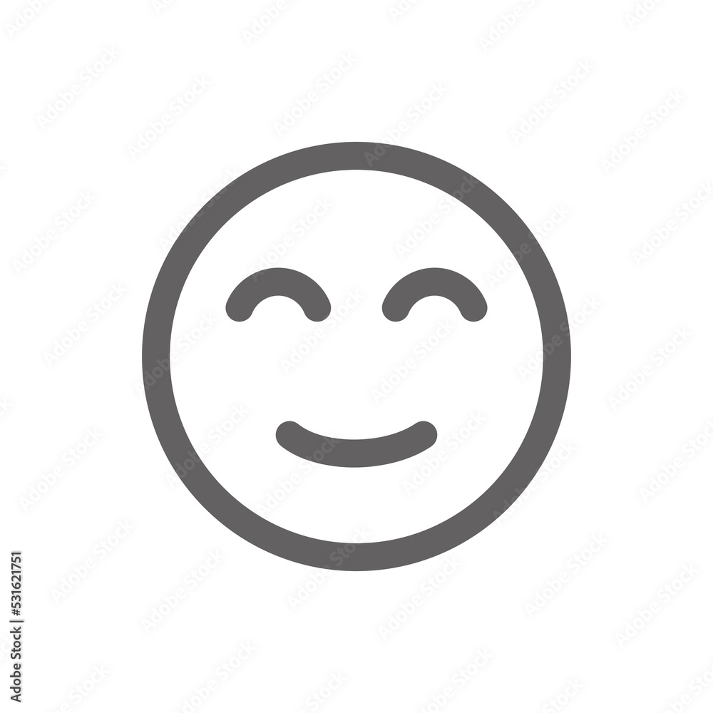 cheerful emoji icon . Perfect for website or social media application. vector sign and symbol