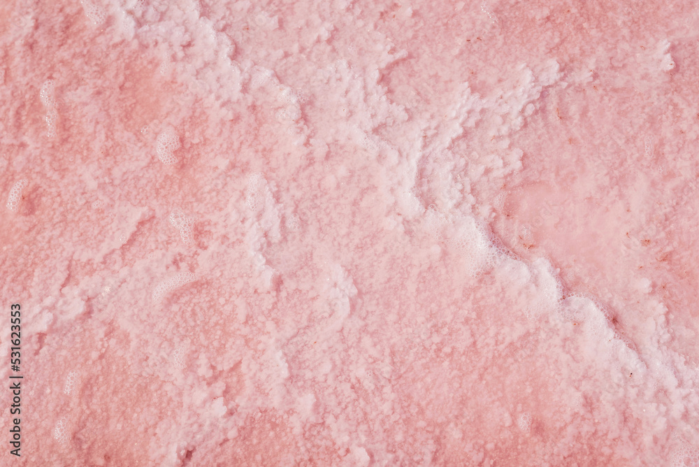 Fototapeta premium Texture of salty pink lake