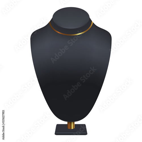 3d realistic mannequin bust stand