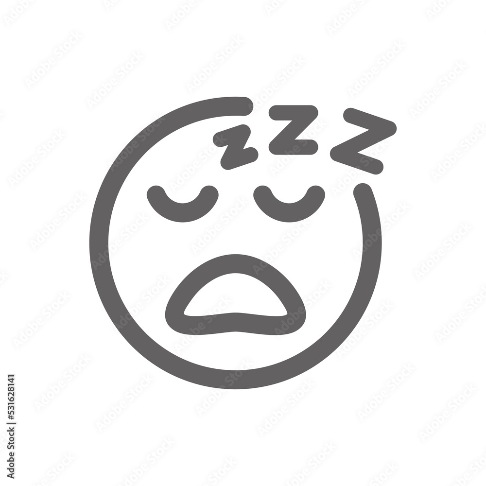 sleep emoji icon . Perfect for website or social media application. vector sign and symbol sleep emoji icon . Perfect for website or social media application. vector sign and symbol