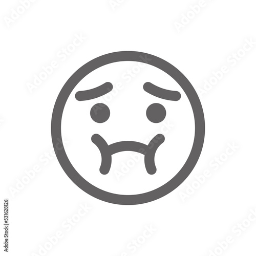 nauseous emoji icon . Perfect for website or social media application. vector sign and symbol