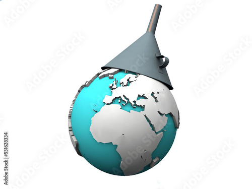 the crazy earth 3D illustration