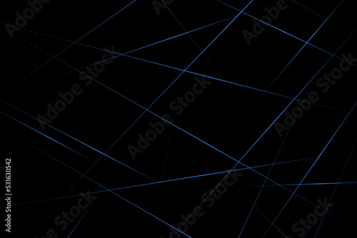 Wallpaper Mural Abstract black with blue lines, triangles background modern design. Vector illustration EPS 10. Torontodigital.ca