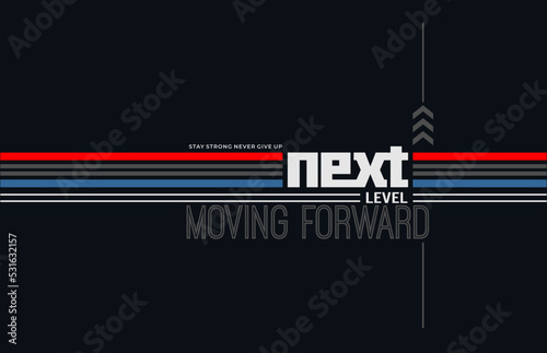 next level illustration typography t shirt design
