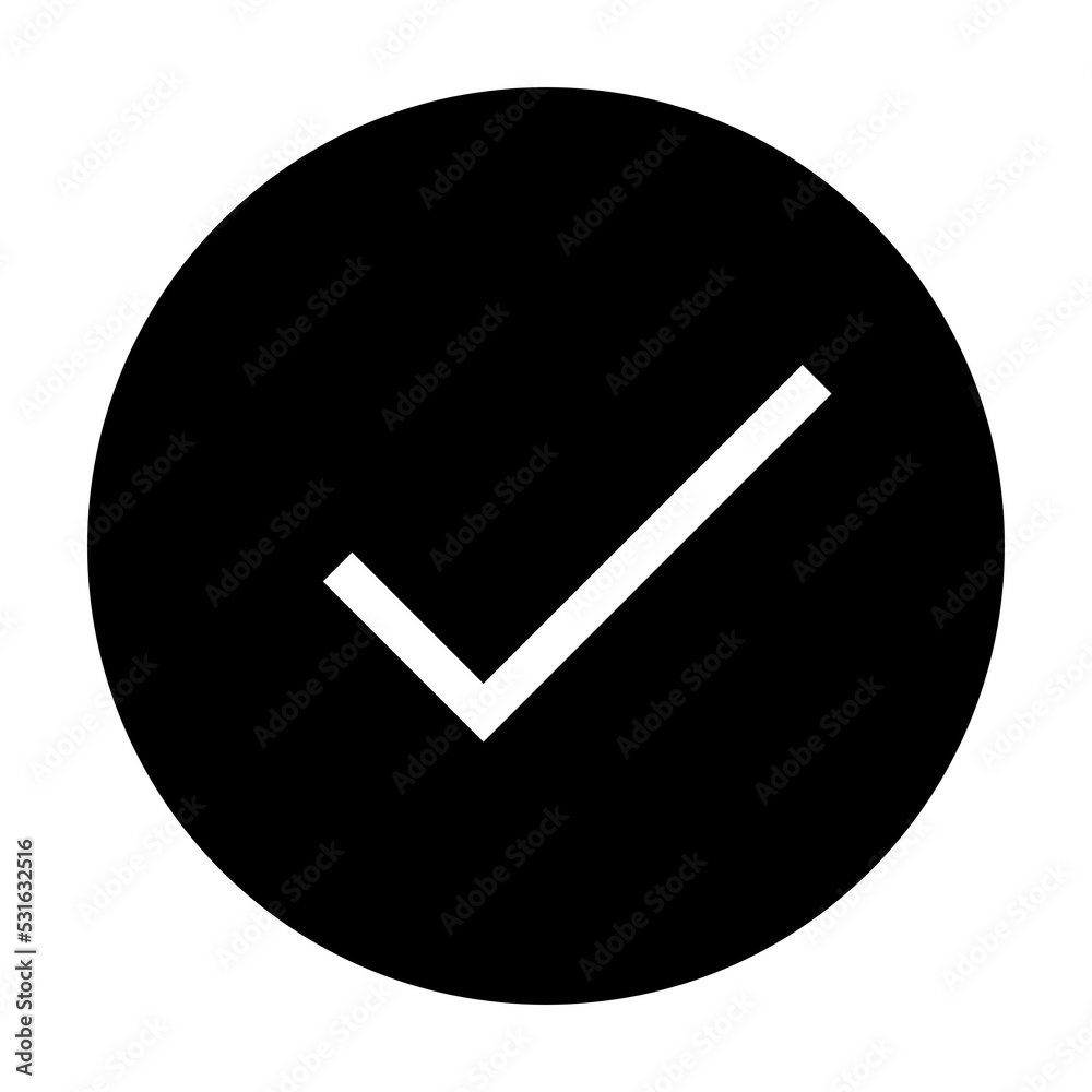 accept icon illustration with glyph style used for web or UI purposes accept icon illustration with glyph style used for web or UI purposes