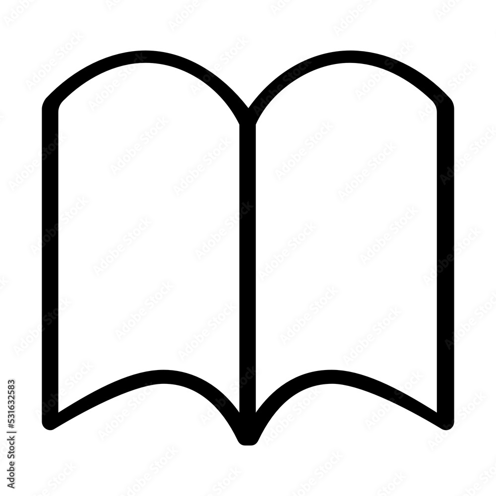 bookmark icon illustration with outline style used for web or UI purposes