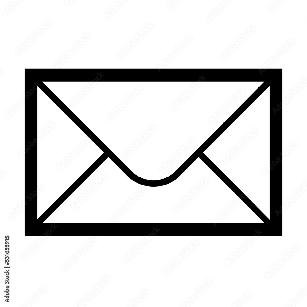 mail icon illustration with outline style used for web or UI purposes mail icon illustration with outline style used for web or UI purposes