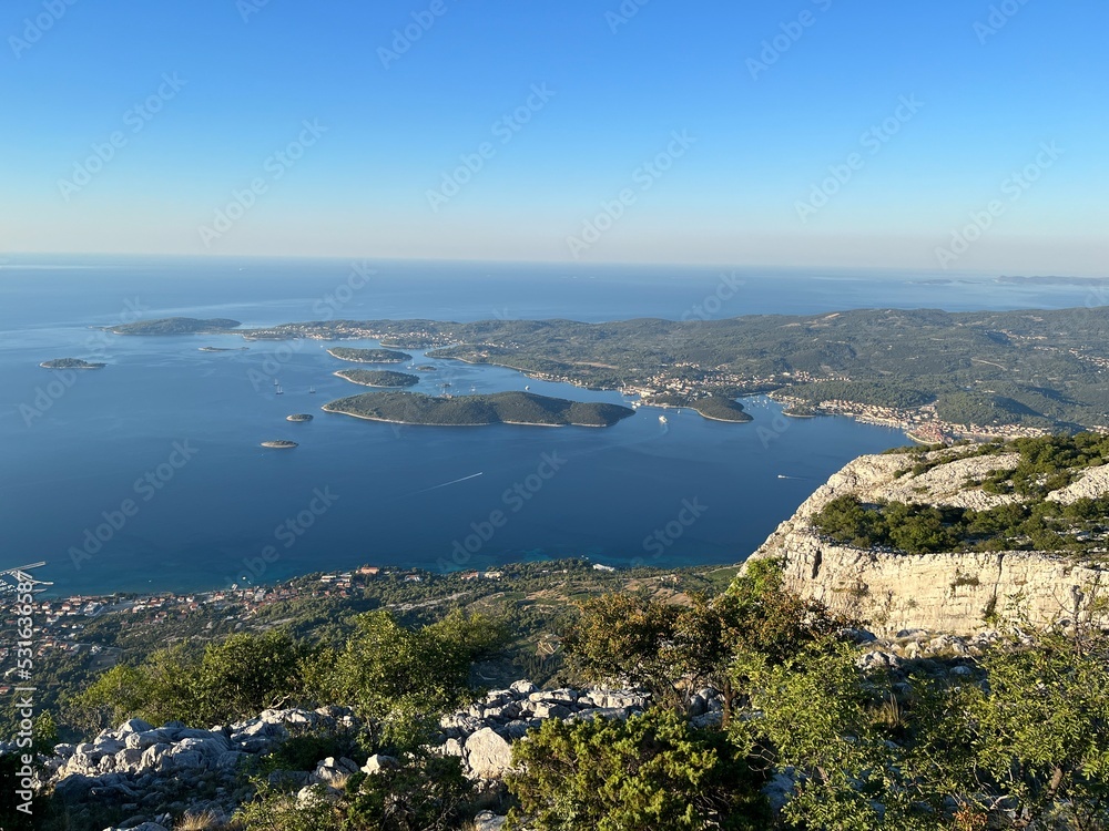 View from Snake mountain, Peljesac, Croatia