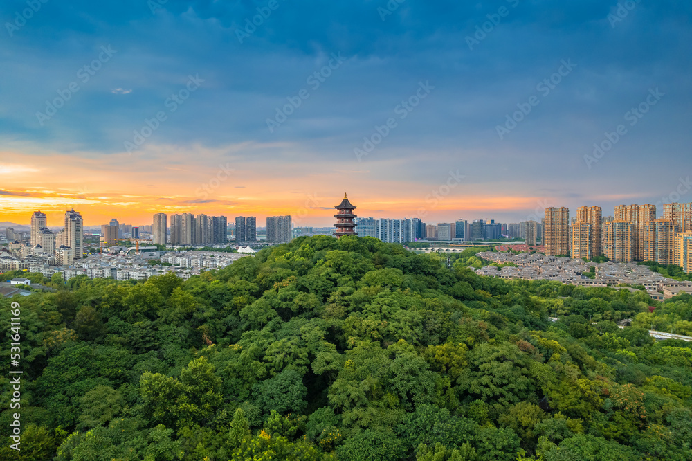 Wenbi Tower, Jishan Park, Shaoxing, Zhejiang, China