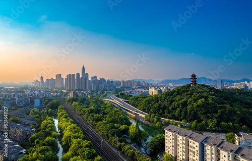 Wenbi Tower, Jishan Park, Shaoxing, Zhejiang, China photo