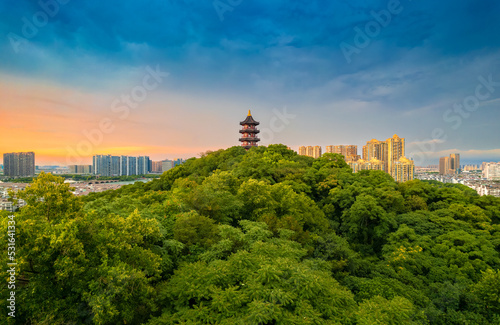 Wenbi Tower, Jishan Park, Shaoxing, Zhejiang, China photo
