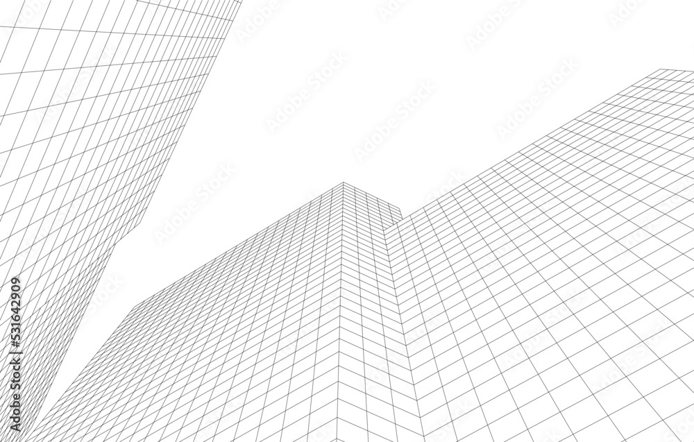 Abstract architecture vector 3d illustration Abstract architecture vector 3d illustration