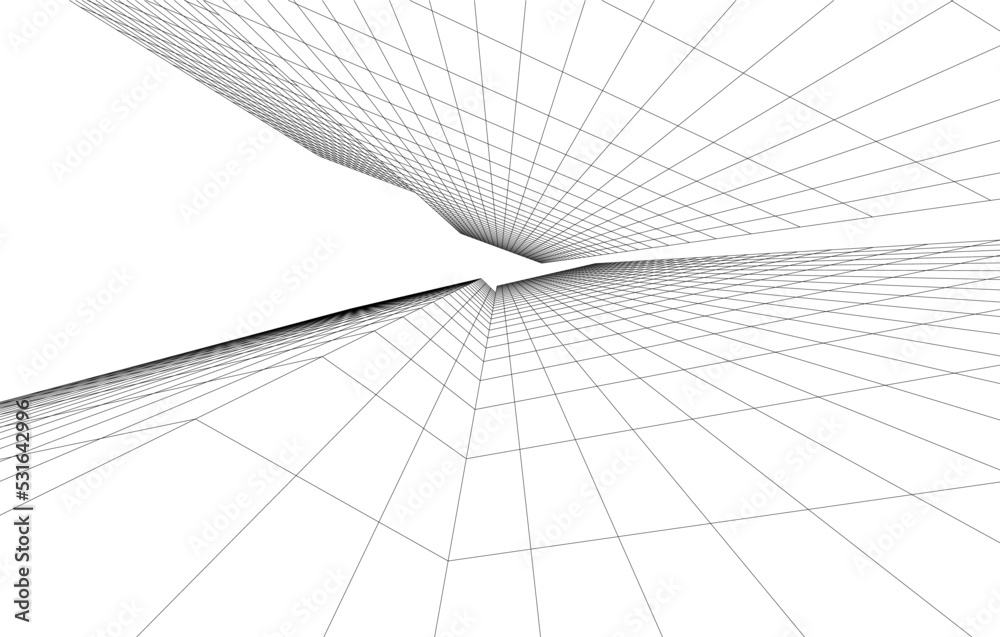 Abstract architecture vector 3d illustration Abstract architecture vector 3d illustration
