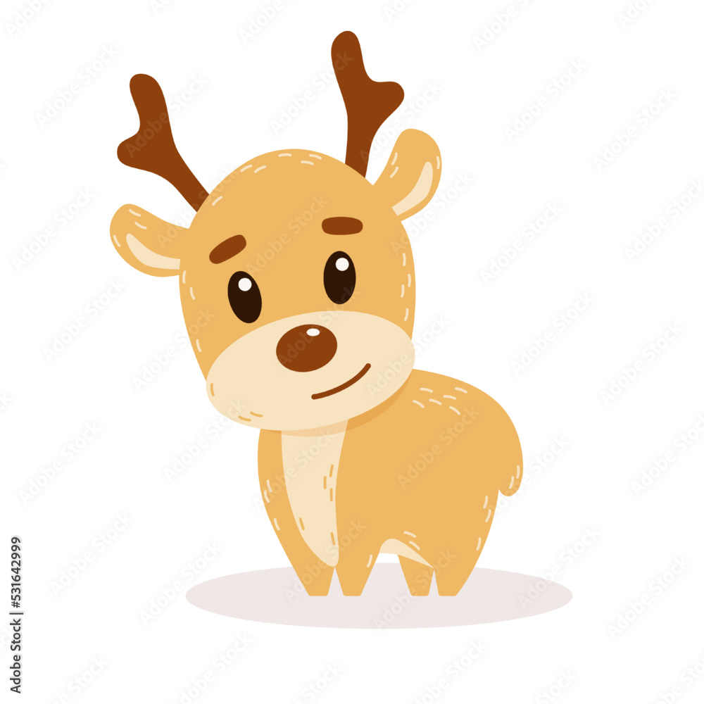Cute little deer. Vector illustration. Cute little deer. Vector illustration.