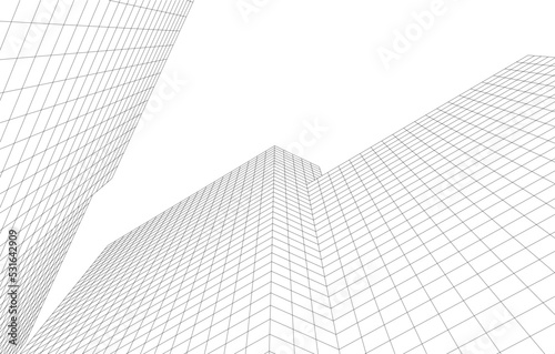 Abstract architecture vector 3d illustration