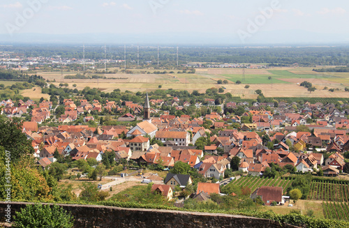 Obraz na płótnie View on the village of Kintzheim from the Vosges Alsace Grand Est France w salonie