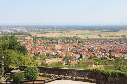 Obraz na płótnie View on the village of Kintzheim from the Vosges Alsace Grand Est France w salonie