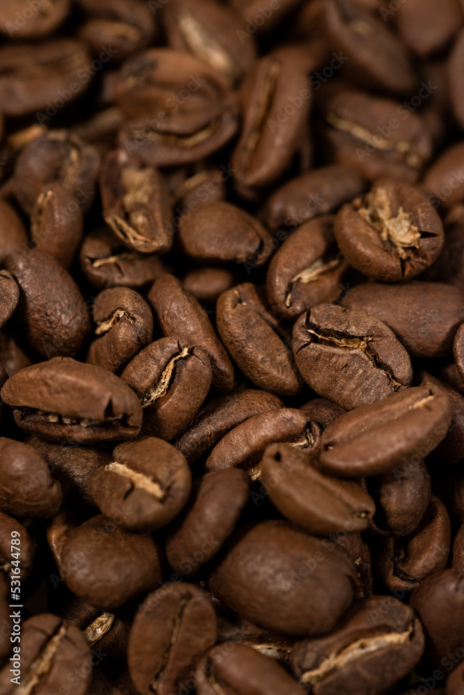 Naklejka premium coffee beans background