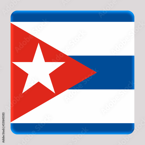 Free Download 3D Flag of Cuba on a avatar square background. - GFXLoad