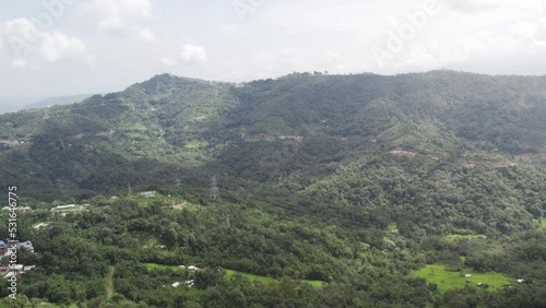 Aerial view of the mountain in Kohima photo