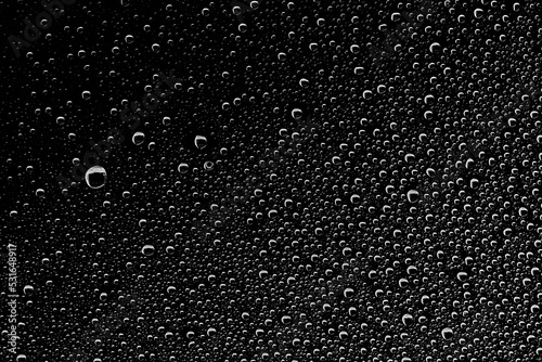 background water drops on black glass, full photo size, overlay layer design