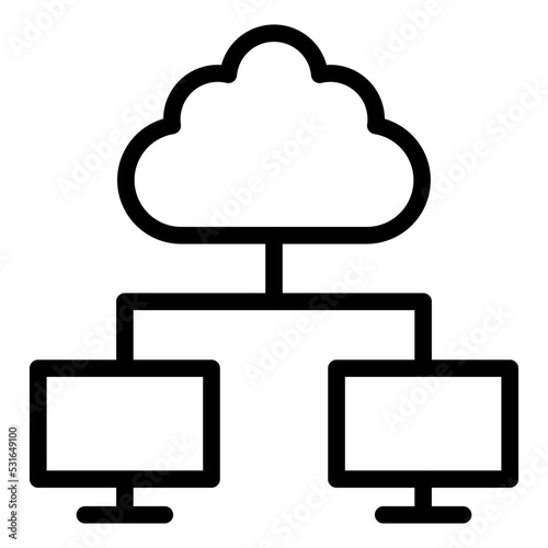 Cloud Computing Icon Style