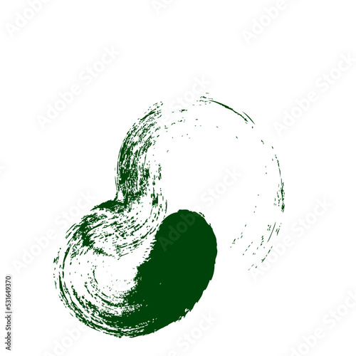 Grunge Brushstroke Streak Green