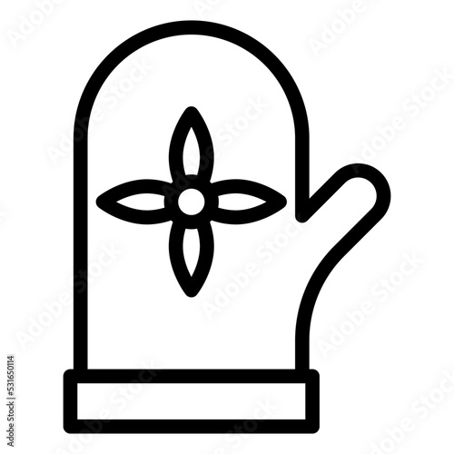 Oven Mittens Icon Style