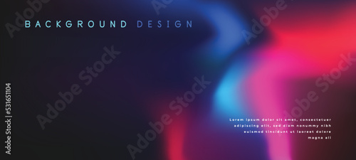 Colorful fluid shape on dark black background. Oil slick smudge wallpaper with flowing gradient