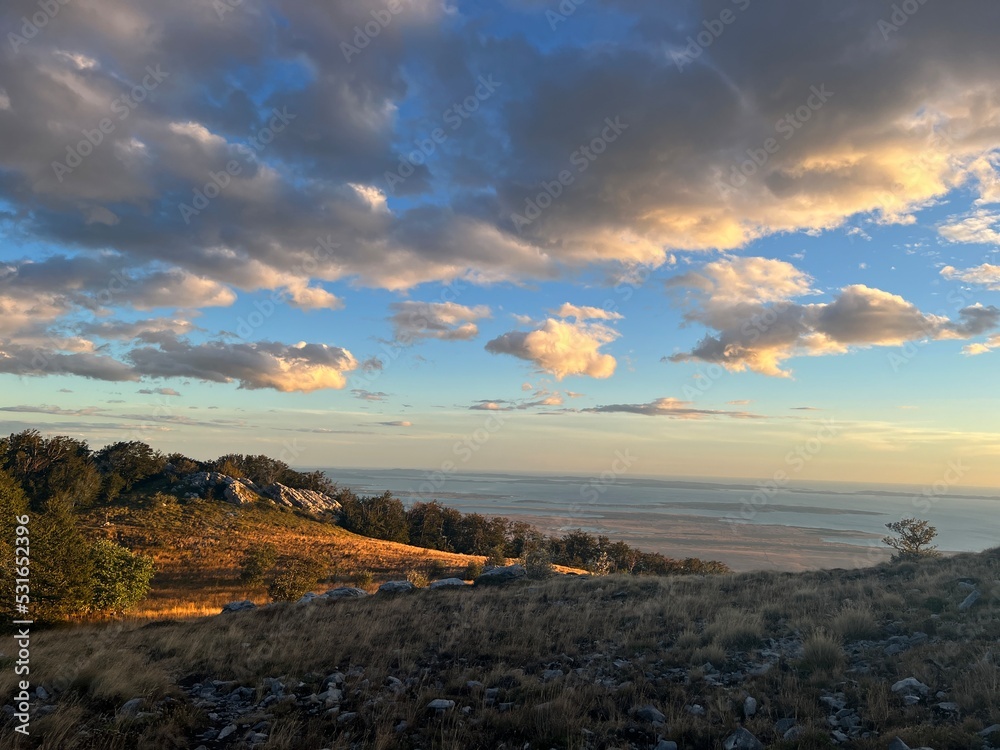 Sundown at Velebit mountain near Sugarska duliba in Croatia Sundown at Velebit mountain near Sugarska duliba in Croatia