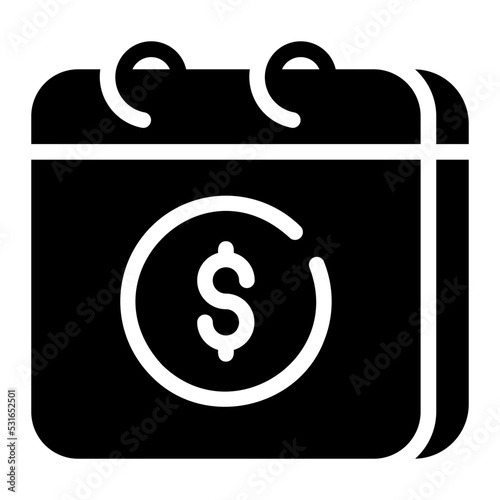 payment day glyph icon