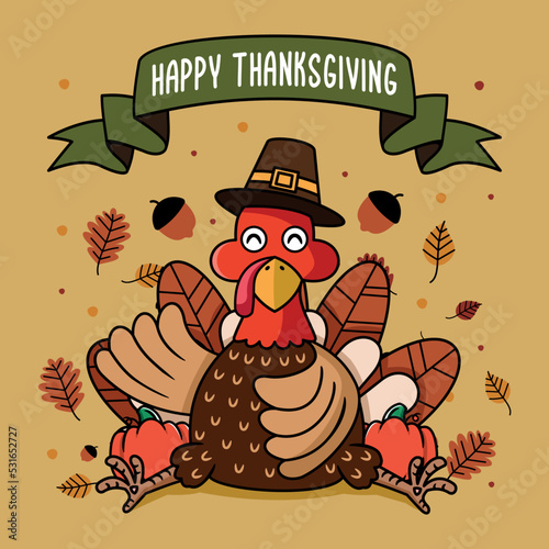 vector illustration of banner design for thanksgiving celebration