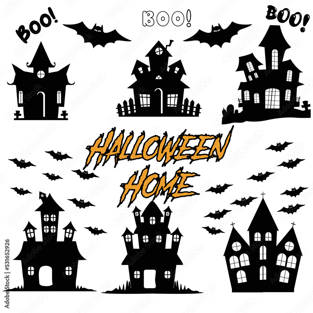 Halloween doodle, Line art Halloween Icons Big Set. Scary Sweets and Treats Icons Collection.
