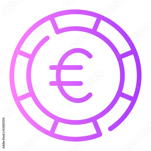 euro gradient icon