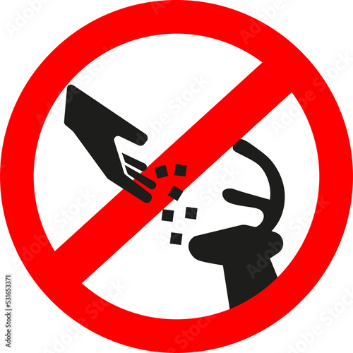 Photography Do not feed the deer ban mark.