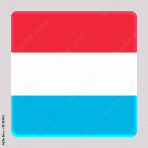 Free Download 3D Flag of Luxembourg on a avatar square background. - GFXLoad