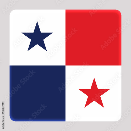 Free Download 3D Flag of Panama on a avatar square background. - GFXLoad