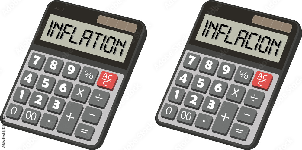 basic calculator on which the word inflation is written basic calculator on which the word inflation is written