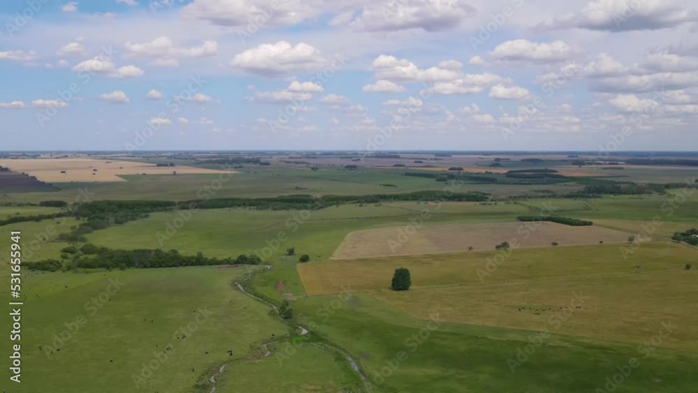 Drone shot of the Argentine countryside in the Buenos Aires province in Argentina. Drone shot of the Argentine countryside in the Buenos Aires province in Argentina.