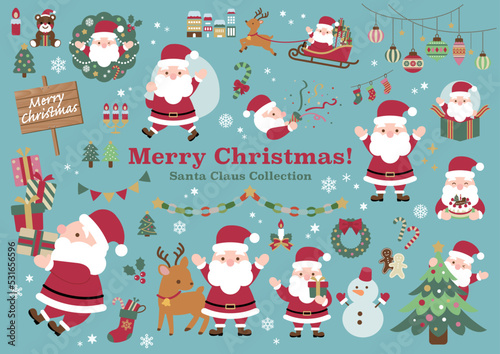Merry Christmas!　サンタクロース　イラストセット