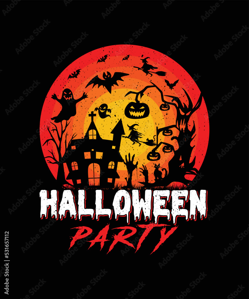 HalloweenParty/Halloween t-shirt design